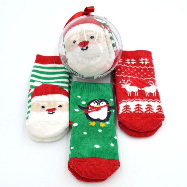 Vitzileos kids Χριστουγεννιάτικη μπάλα με 3 καλτσάκια (πιγκουινος)