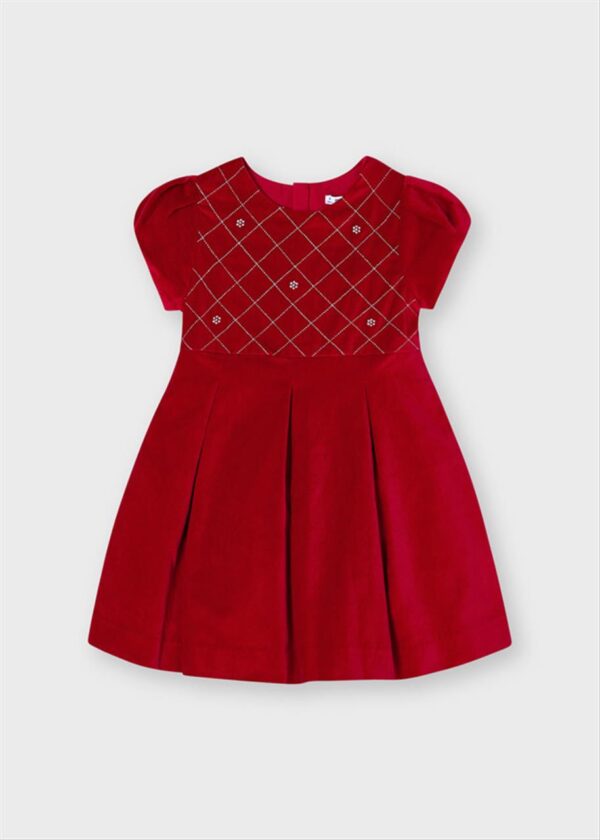 Vitzileos kids Βελούδινο κόκκινο φόρεμα 04912