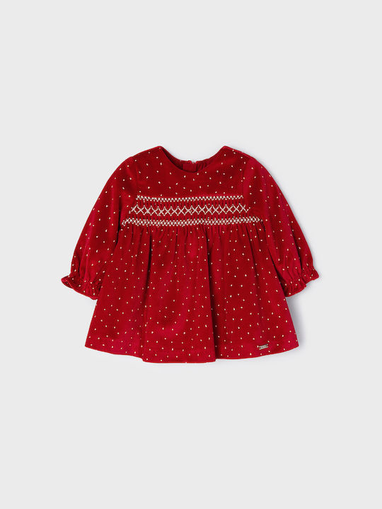 Vitzileos kids Φόρεμα κόκκινο βελουτέ 02808