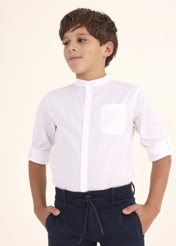 Vitzileos kids πουκάμισο μακρυμάνικο λευκό 23-06115-077