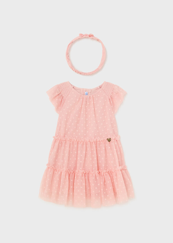 Vitzileos kids Σετ φόρεμα με κορδέλα ροζ 24-01920-035